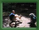 AmicalolaToUnicoi 006 * Action shot of chris putting his shoe back on * 2048 x 1536 * (1.46MB)